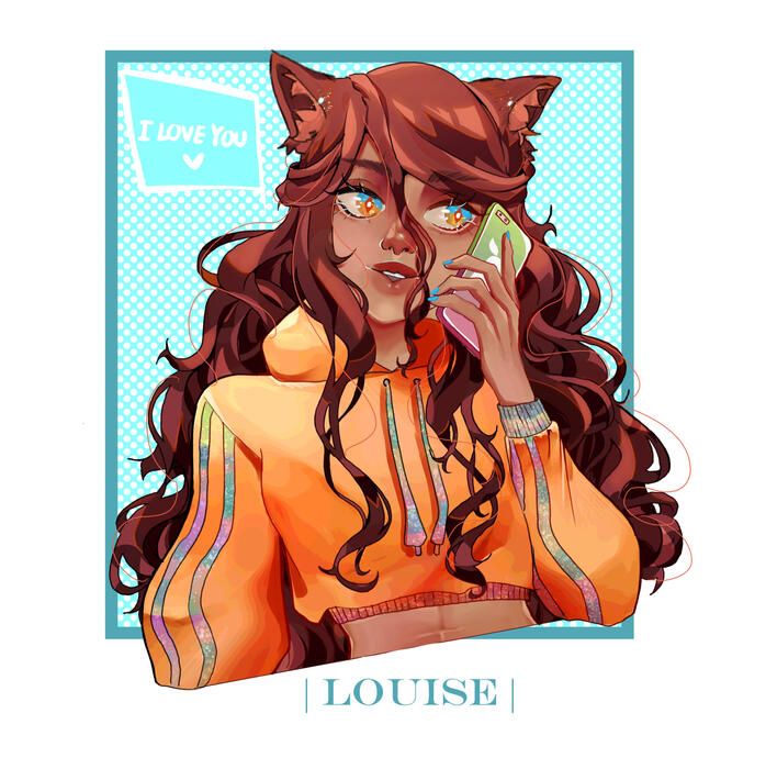 Halfbody + simple background